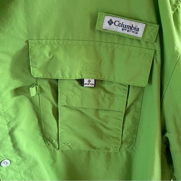 Columbia men’s PFG short sleeve XXL green fishing button down shirt - Picture 3 of 12